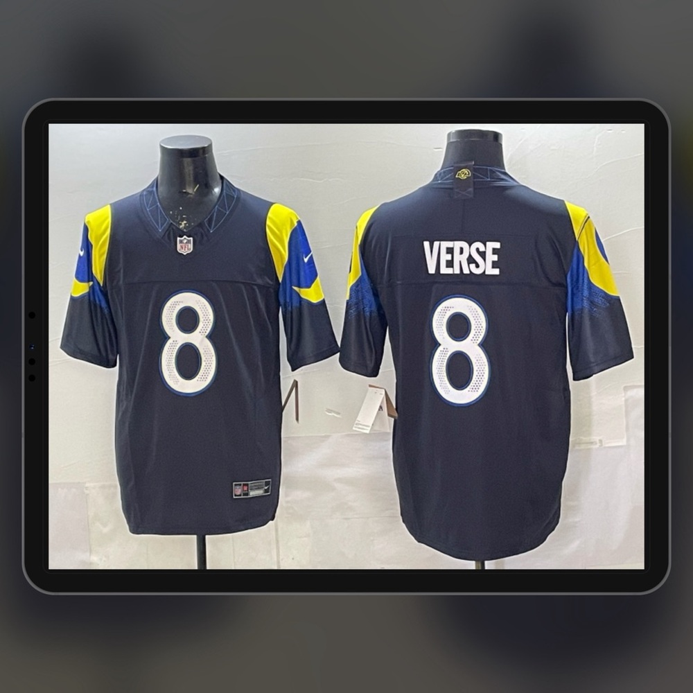 Men's NFL Los Angeles Rams #8 Jared Verse 2025 Rivalry Collection F.U.S.E Jersey